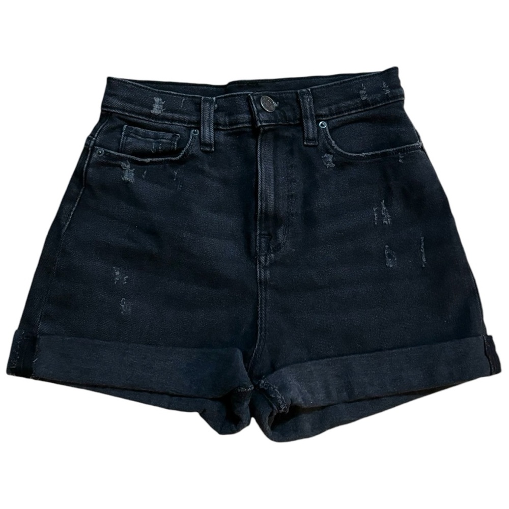 BDG Black Denim Mom Shorts